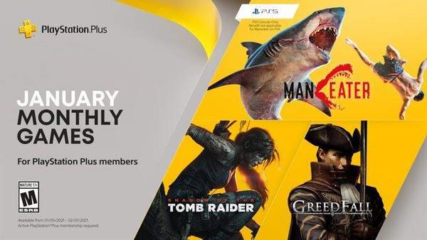 PS欧美服明年1月会免：PS5版食人鲨、PS4版贪婪之秋1月5日开放领取